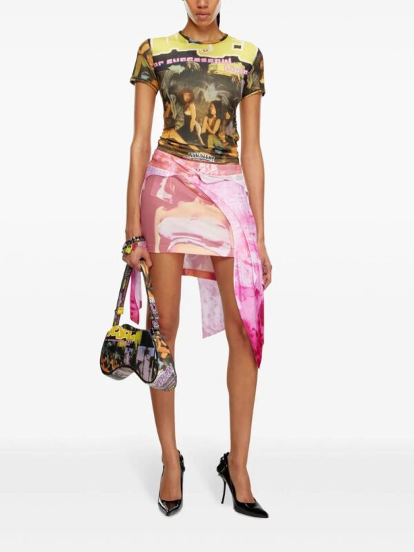 Diesel  O-Malor-P1 graphic-print mini skirt - Image 2