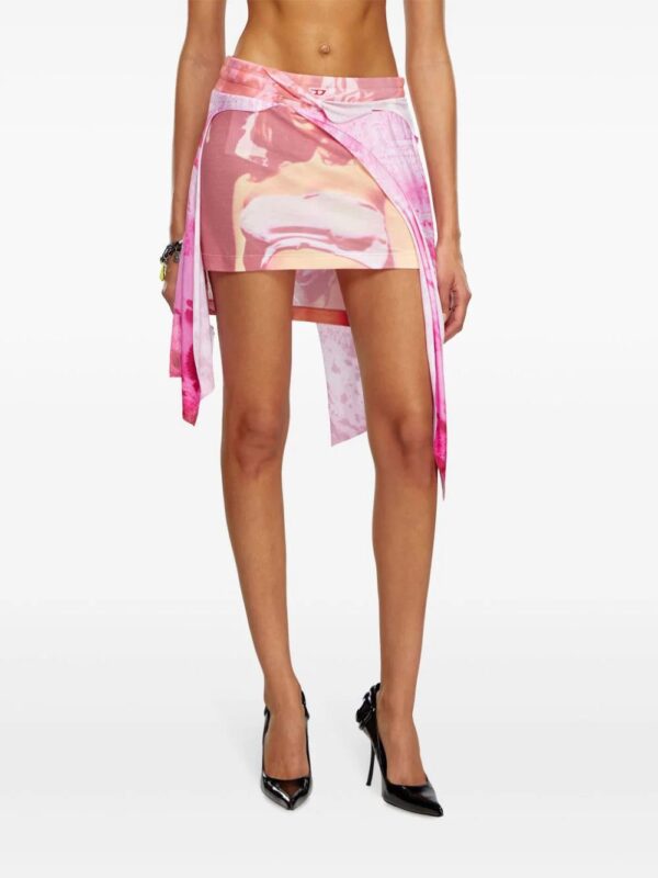 Diesel  O-Malor-P1 graphic-print mini skirt - Image 3