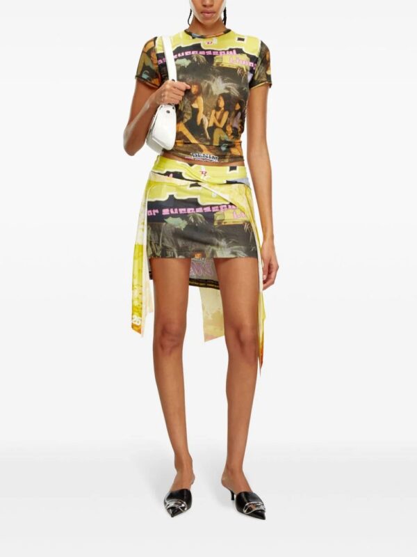 Diesel  O-Malor-P1 graphic-print mini skirt - Image 2