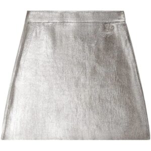 Diesel  M-Isi metallic cotton mini skirt