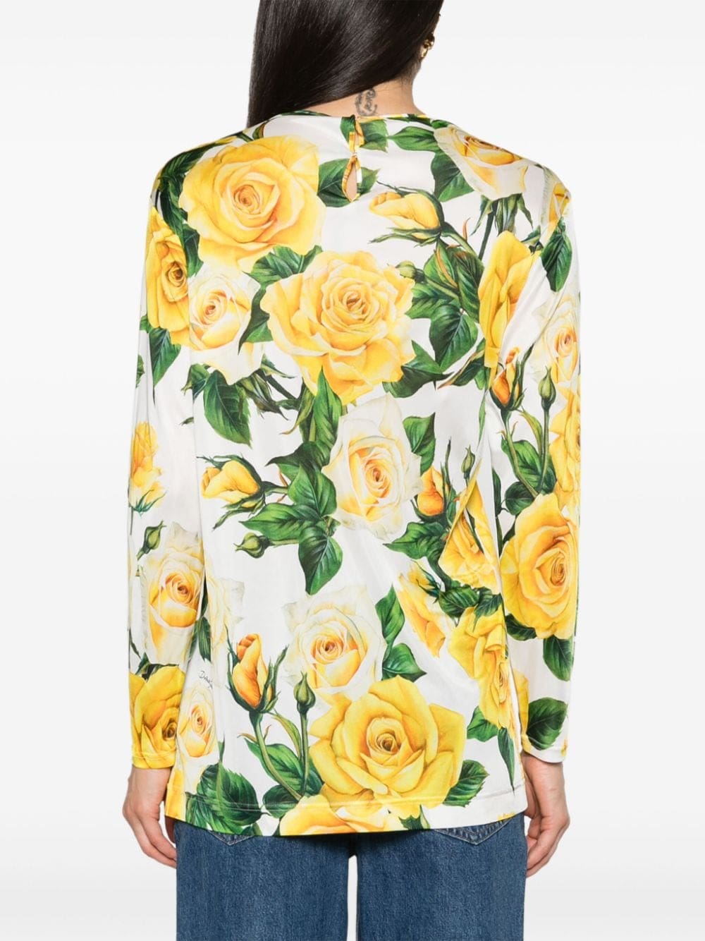 Dolce & Gabbana floral-print long-sleeve blouse - Image 4