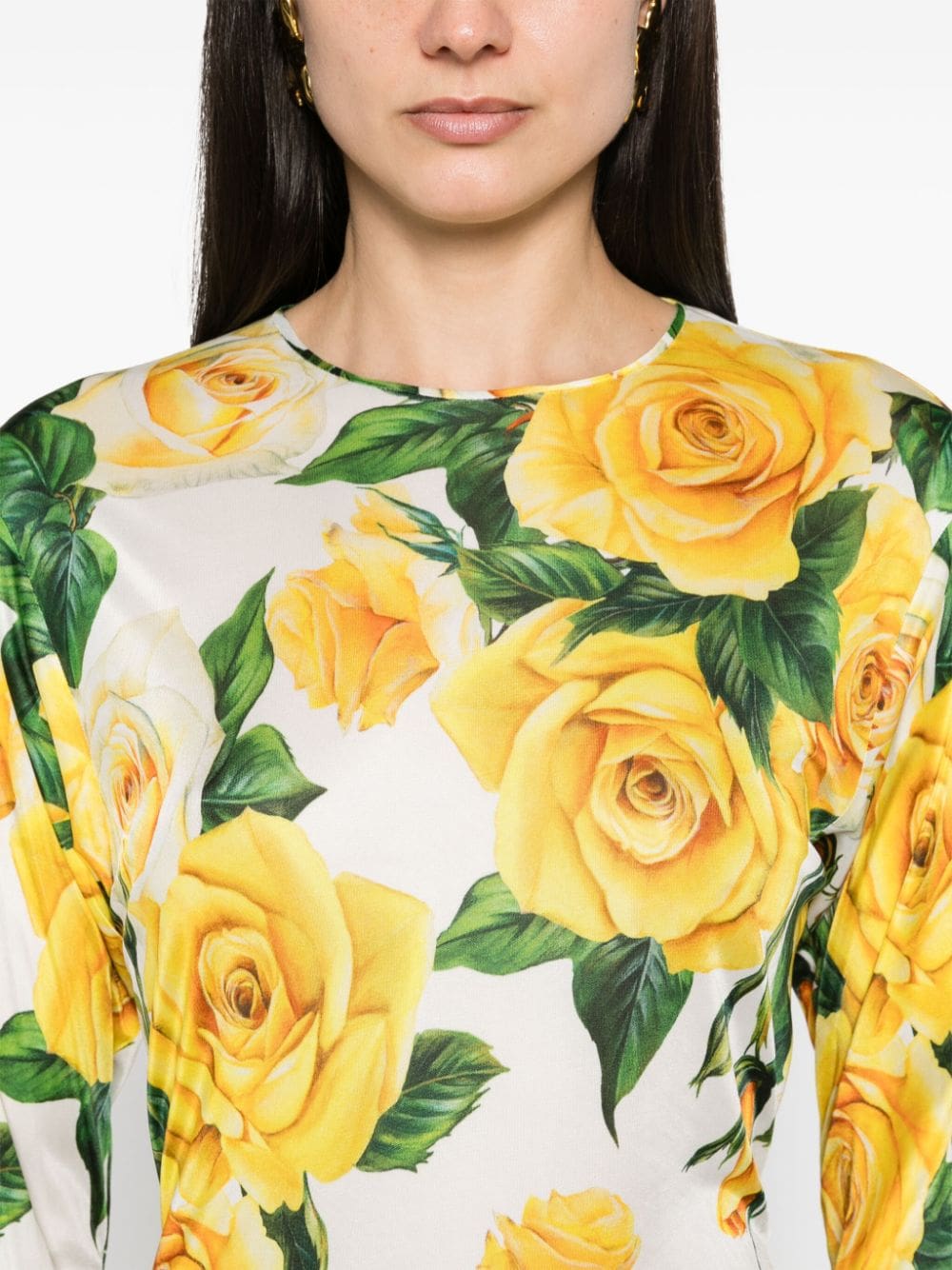 Dolce & Gabbana floral-print long-sleeve blouse - Image 5