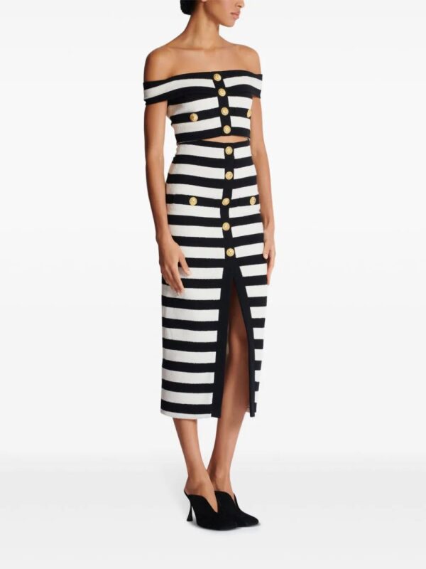 Balmain  striped knitted midi skirt - Image 3