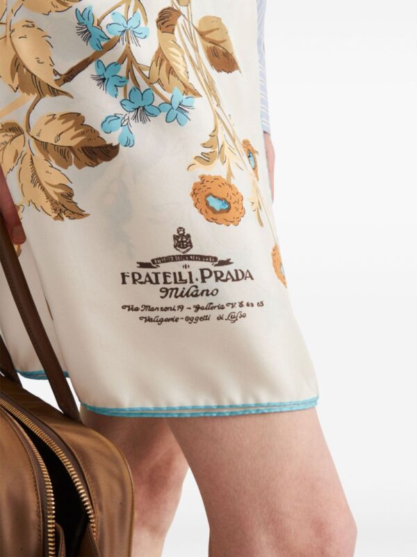 Prada  floral-print silk skirt - Image 4