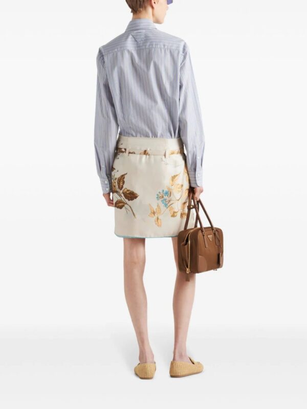 Prada  floral-print silk skirt - Image 3