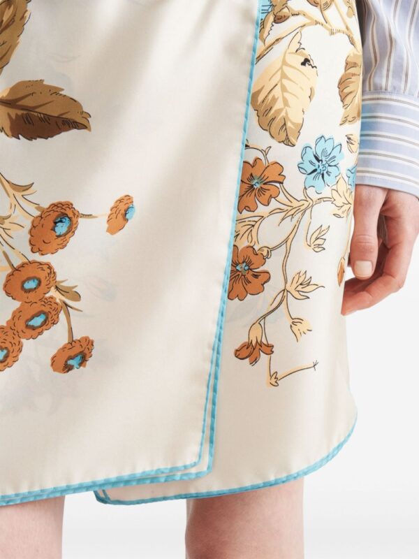 Prada  floral-print silk skirt - Image 3
