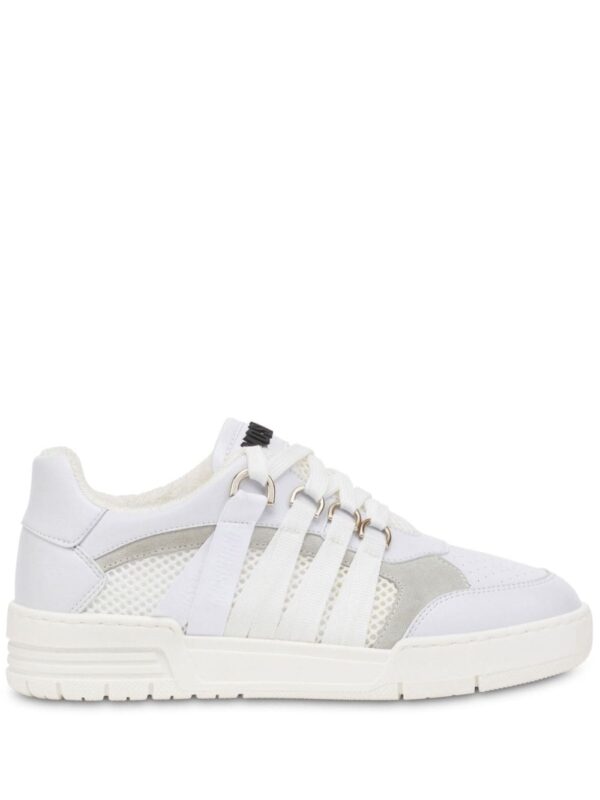 Moschino logo-tape leather sneakers