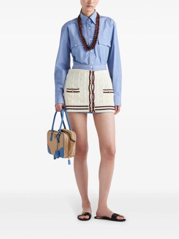 Prada  striped chambray miniskirt - Image 2