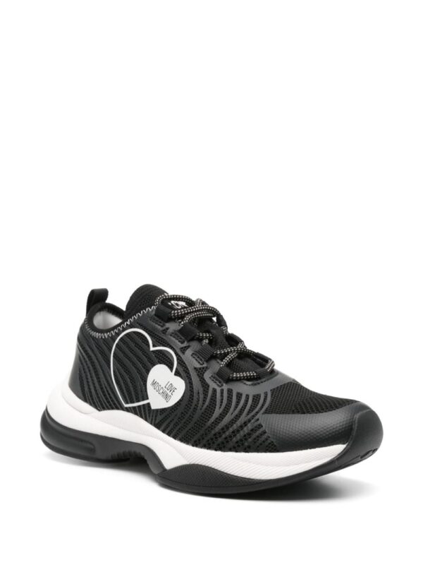 Love Moschino logo-print mesh sneakers - Image 2