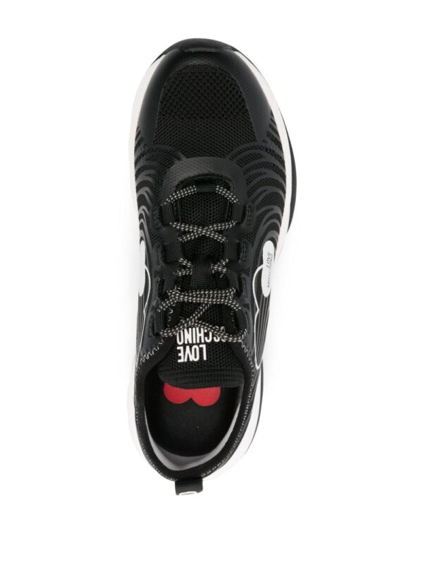 Love Moschino logo-print mesh sneakers - Image 4