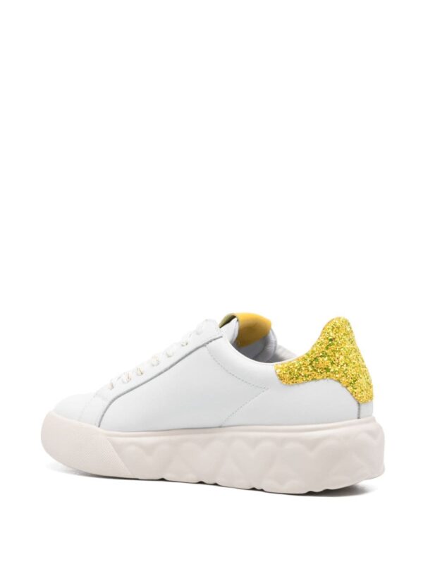 Love Moschino logo-print leather sneakers - Image 3