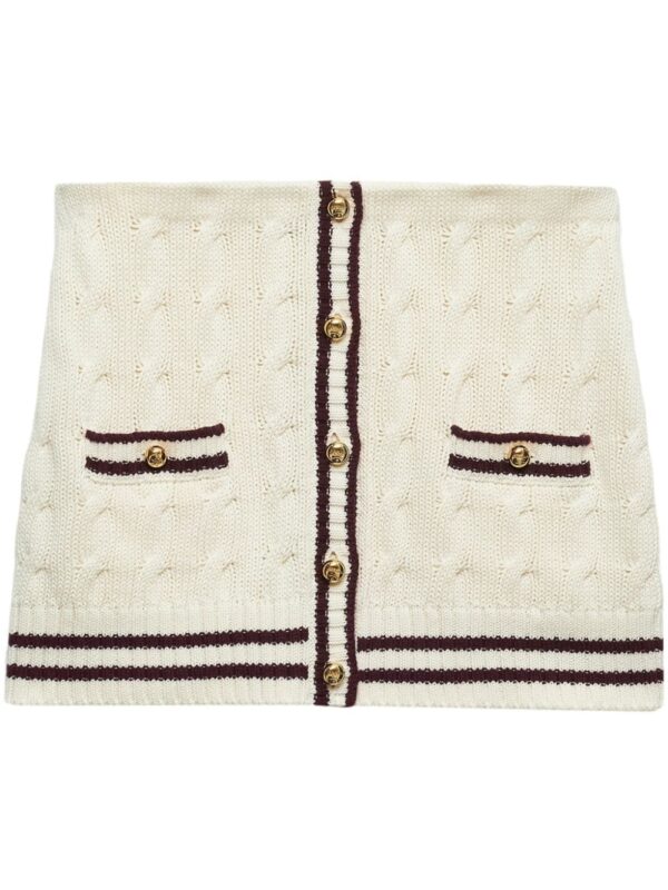 Prada  cable-knit cotton mini skirt