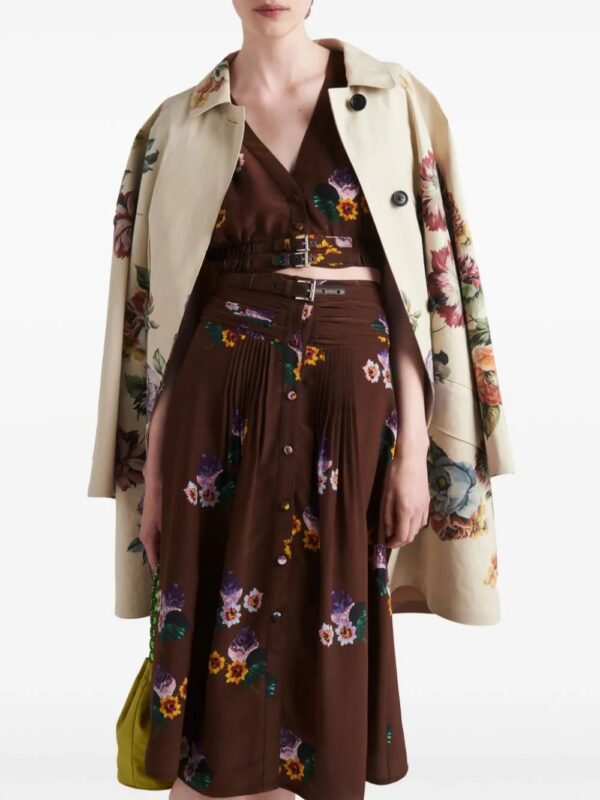 Prada  floral-print midi skirt - Image 4