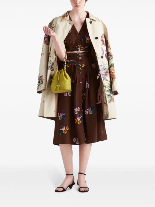 Prada  floral-print midi skirt - Image 2