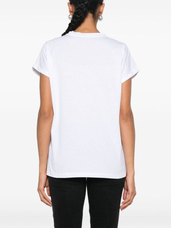 Balmain flocked-logo cotton T-shirt - Image 4