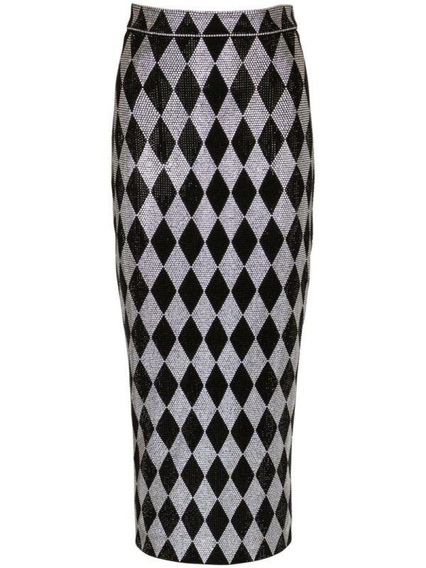 Balmain  rhinestone-embellished midi skirt