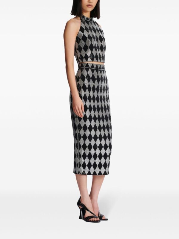 Balmain  rhinestone-embellished midi skirt - Image 3