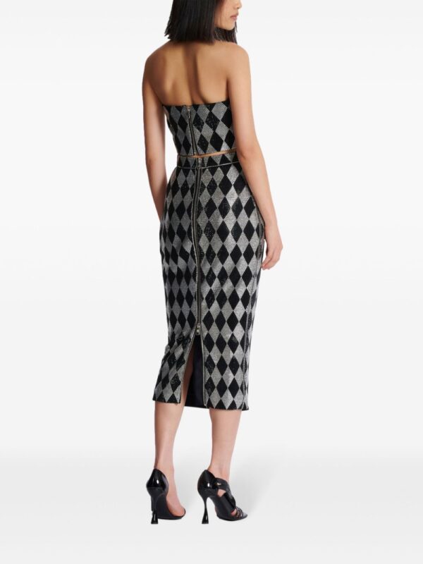 Balmain  rhinestone-embellished midi skirt - Image 4