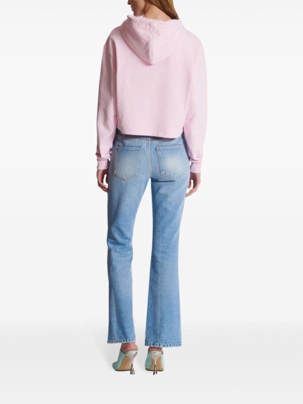 Balmain flocked-logo cotton hoodie - Image 4