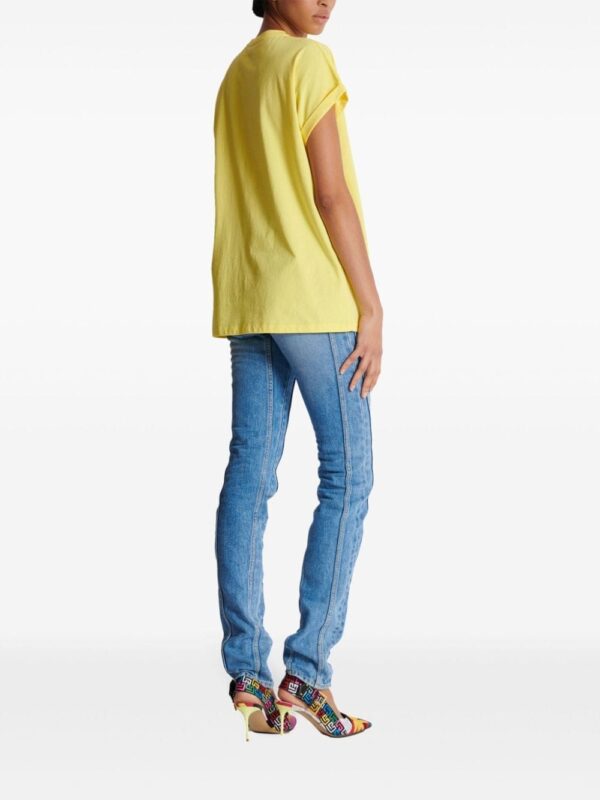 Balmain flocked-logo cotton T-shirt - Image 4