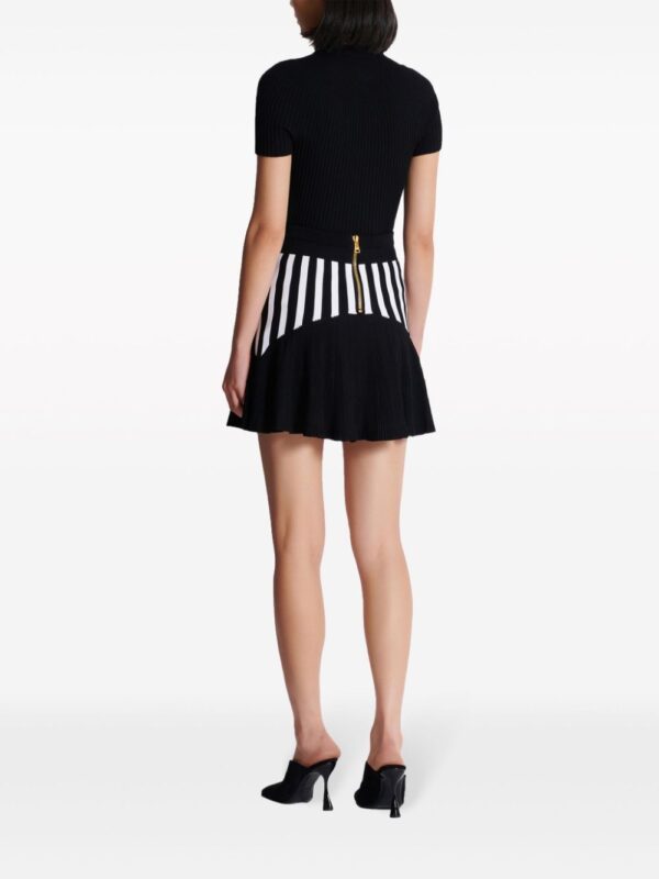 Balmain  ribbed-knit pleated skirt - Image 4