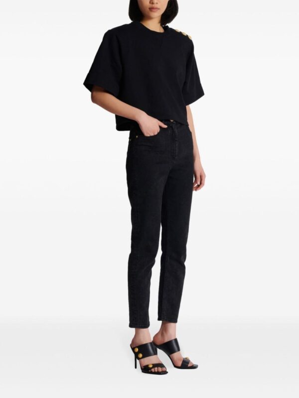 Balmain button-detail cropped sweatshirt - Image 3