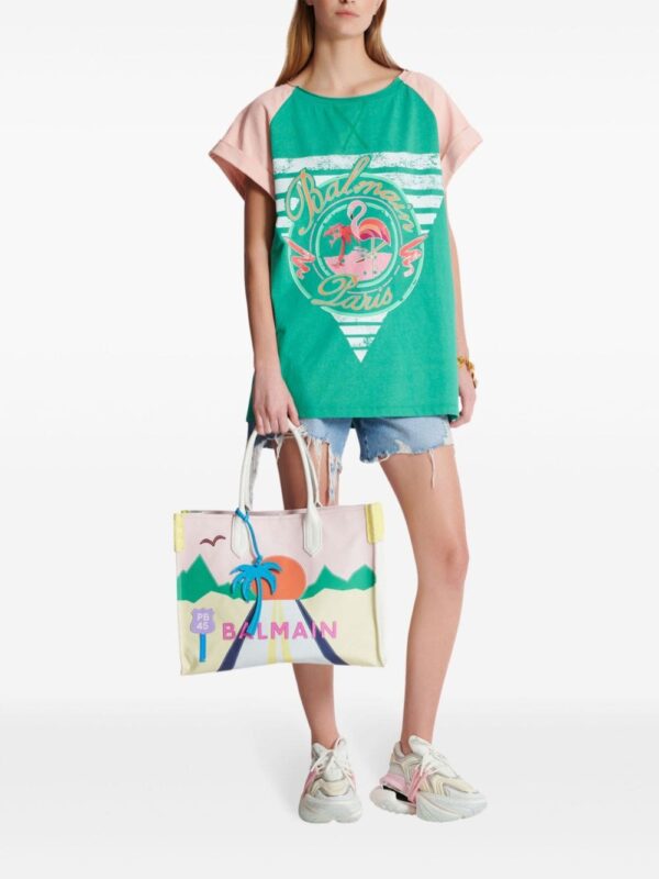 Balmain flamingo-print cotton T-shirt - Image 2