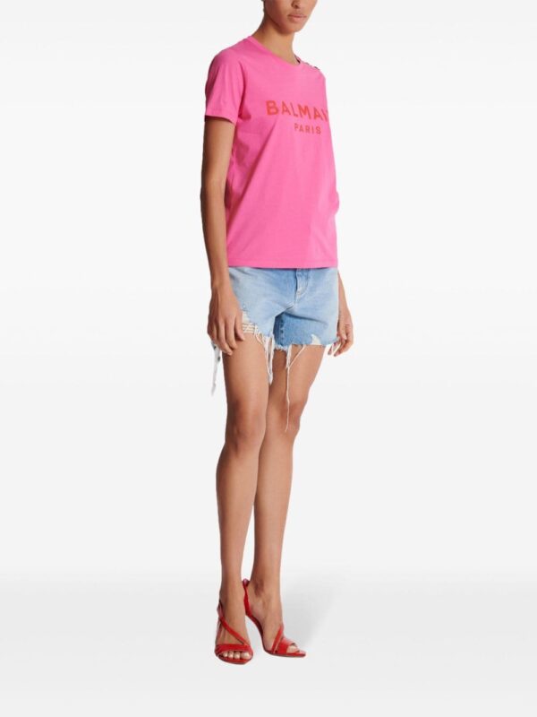 Balmain logo-print cotton T-shirt - Image 3