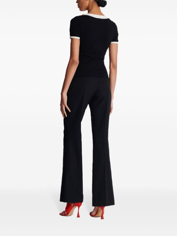 Balmain button-detail two-tone T-shirt - Image 4