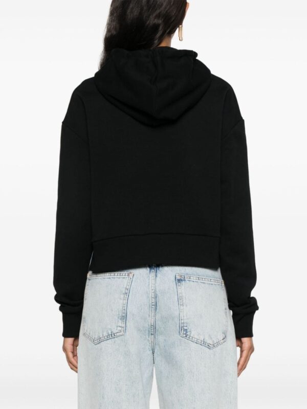 Balmain flocked-logo cotton hoodie - Image 4