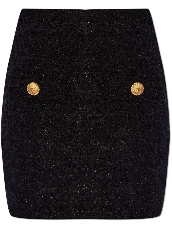 Balmain  high-waisted bouclé miniskirt