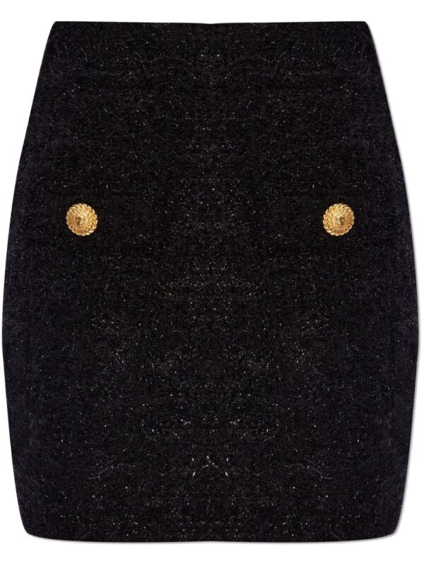 Balmain  high-waisted bouclé miniskirt