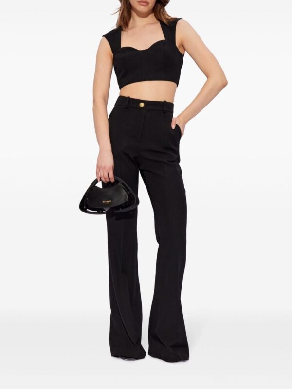 Balmain panelled wool crop-top - Image 2