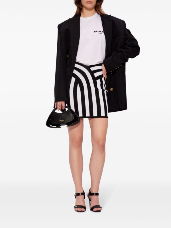 Balmain  striped intarsia-knit miniskirt - Image 2