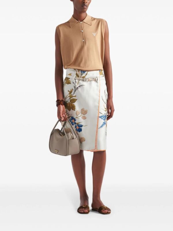 Prada  floral-print silk midi skirt - Image 2