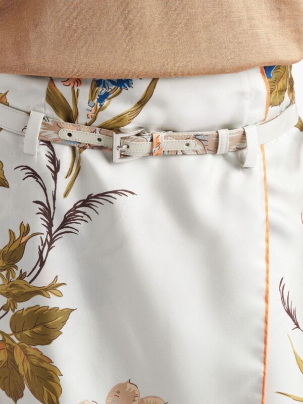 Prada  floral-print silk midi skirt - Image 4