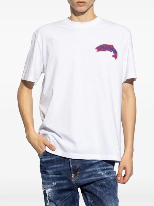 DSQUARED2  logo-appliquéd cotton T-shirt - Image 3