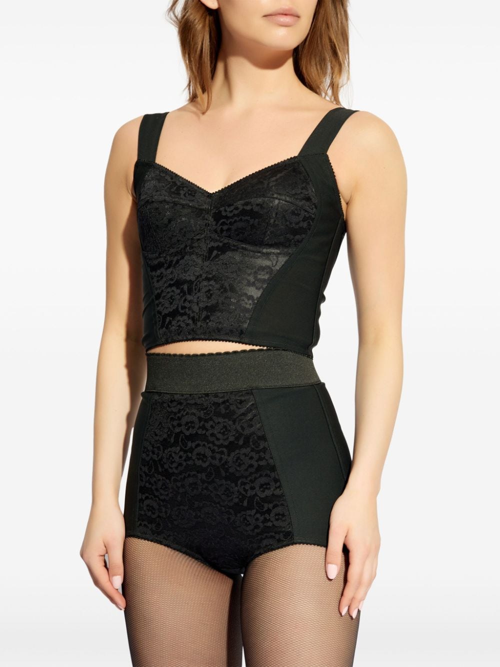 Dolce & Gabbana lace-trim corset top - Image 3