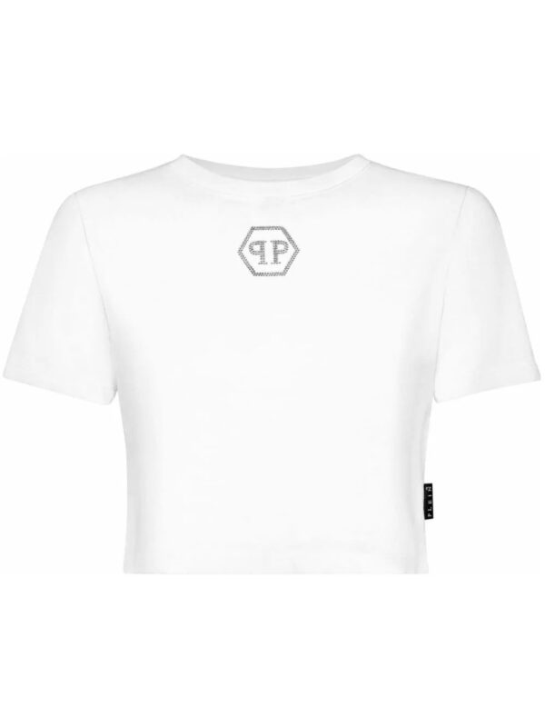 Philipp Plein  Crystal Hexagon cropped T-shirt