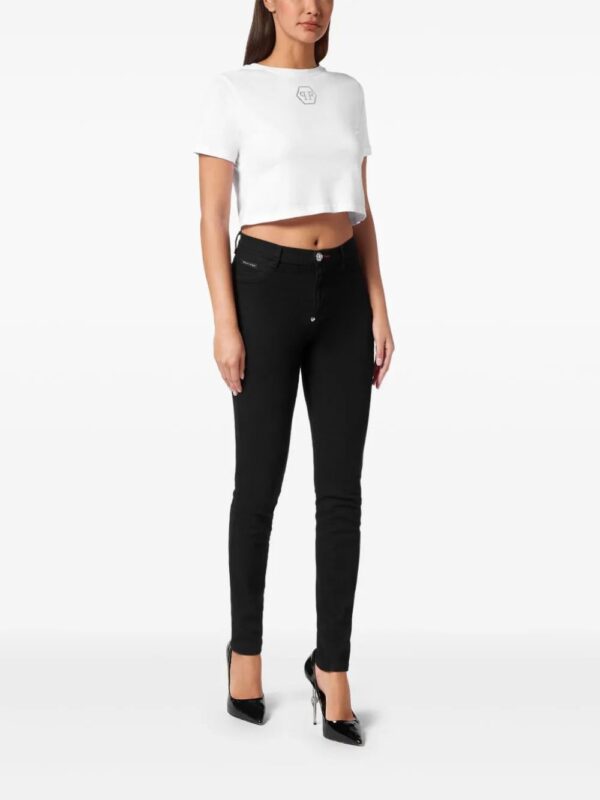 Philipp Plein  Crystal Hexagon cropped T-shirt - Image 2