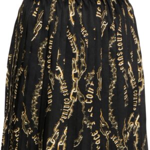 Versace Jeans Couture  Chain Couture-print pleated skirt