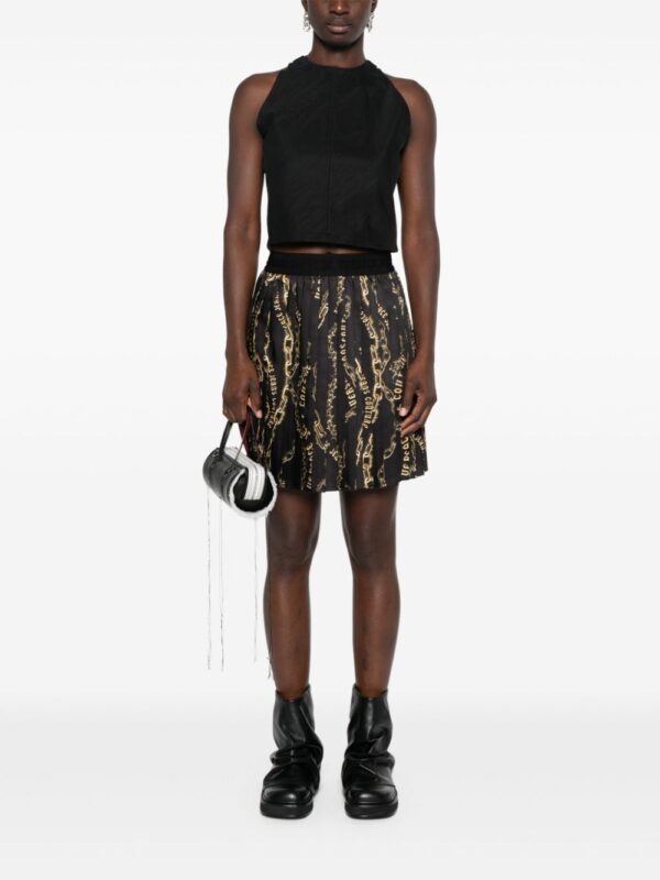 Versace Jeans Couture  Chain Couture-print pleated skirt - Image 2