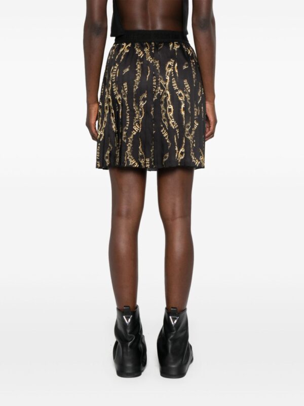 Versace Jeans Couture  Chain Couture-print pleated skirt - Image 4