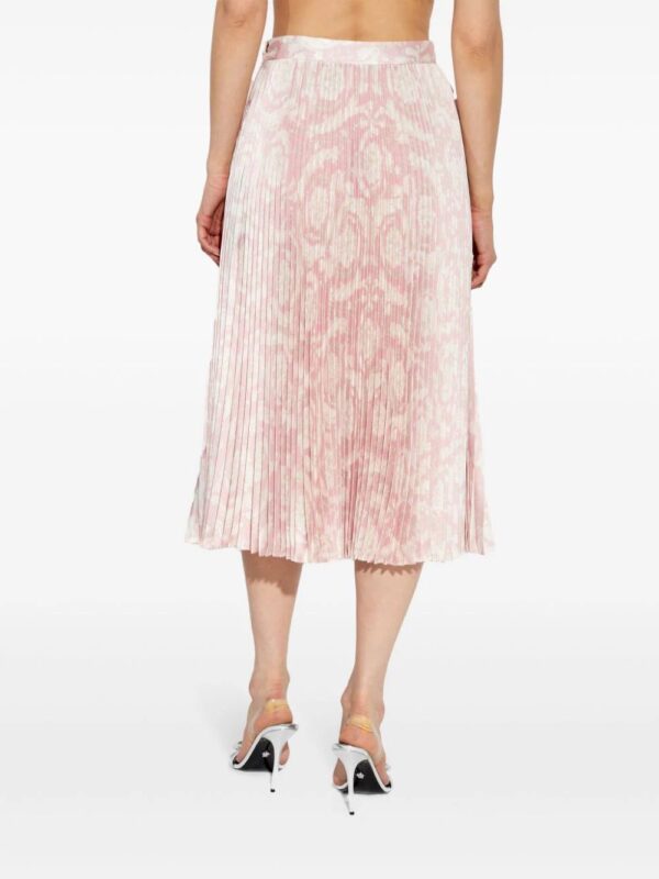 Versace  Barocco-print pleated midi skirt - Image 4