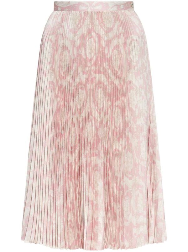 Versace  Barocco-print pleated midi skirt