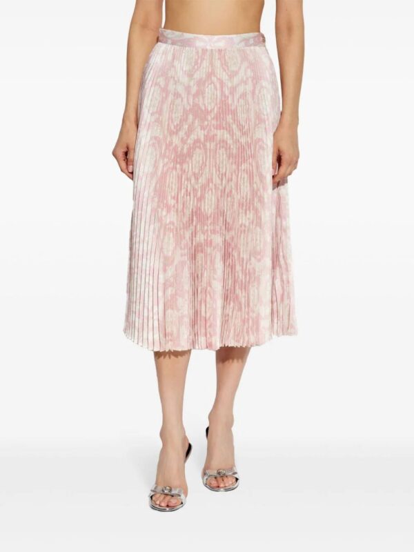 Versace  Barocco-print pleated midi skirt - Image 3