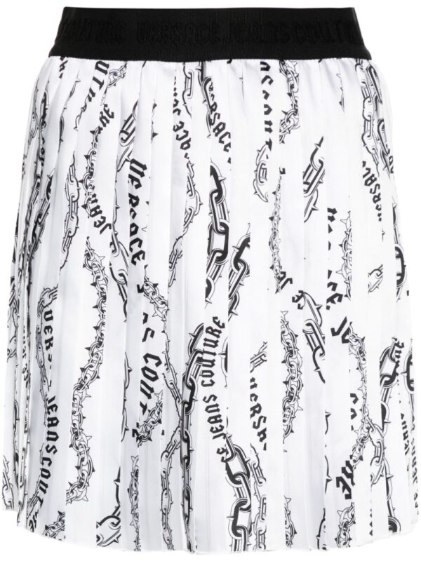Versace Jeans Couture  Chain Couture-print pleated skirt