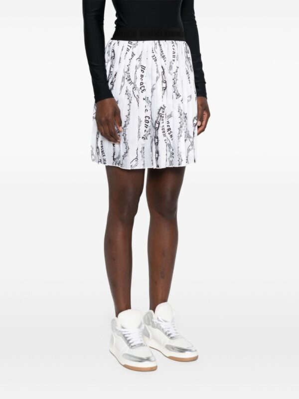 Versace Jeans Couture  Chain Couture-print pleated skirt - Image 3