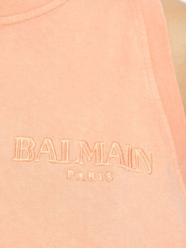 Balmain logo-embroidered cotton vest - Image 5
