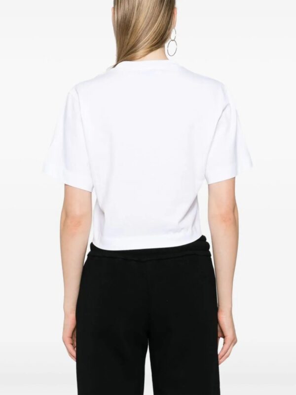 Off-White  logo-print cropped T-shirt - Image 4